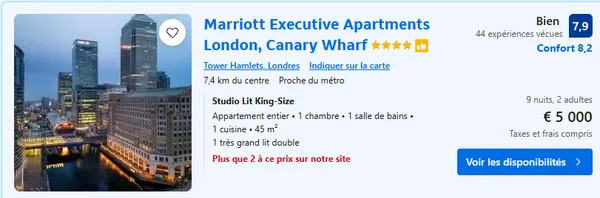Réservation Hôtel Marriott